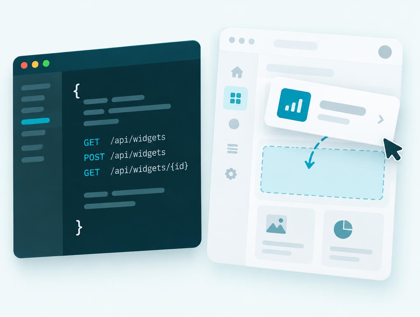 Integração por API e por componente pronto
